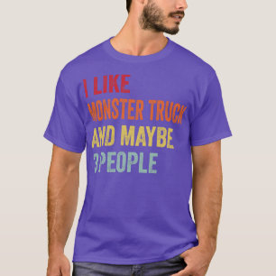 T-shirt J'Aime Le Camion Monster Peut-Être 3 Personnes