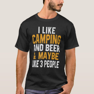 T-shirt J'aime le camping et le voyage de bière RV vacance