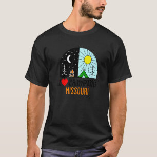 T-shirt J'aime le camping Missouri Amérique Plein air Natu