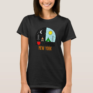 T-shirt J'aime le camping New York Amérique Extérieur Natu