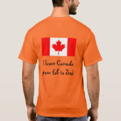 T-shirt J'aime le Canada de hein à Zed - amusement (Dos)