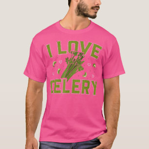 T-shirt J'aime le céleri Végétarien Détox Jus Vert Fermier