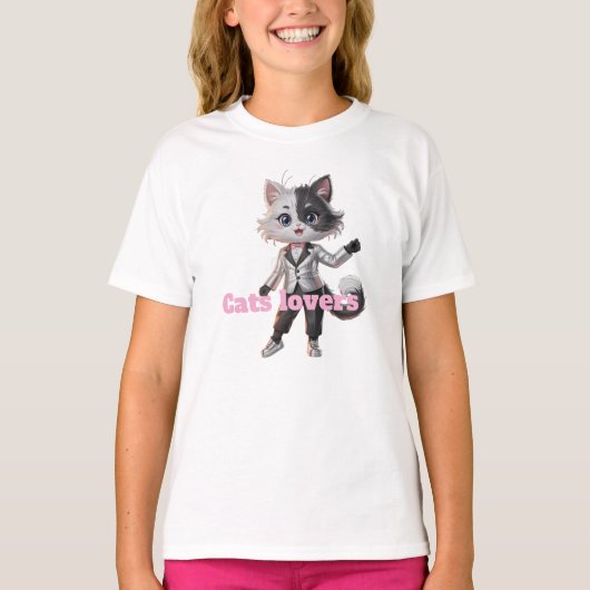 T-shirt J'aime le chat (Devant)