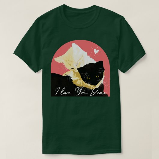 T-shirt J'aime le chat 10 (Design devant)