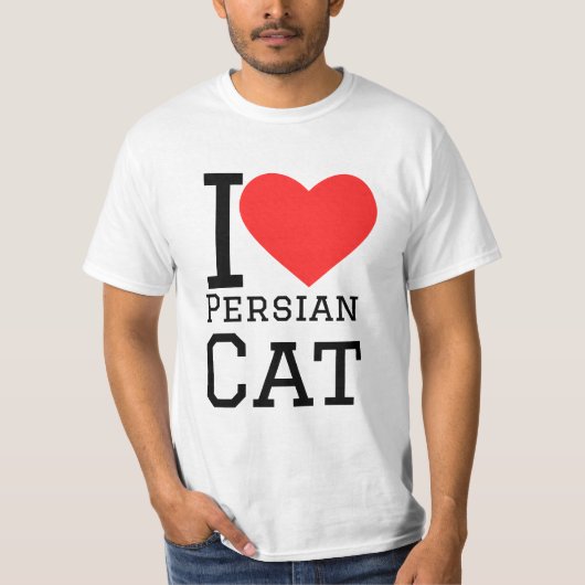 T-shirt J'aime le chat perse (Devant)