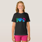 T-shirt J'aime le chien (Devant entier)