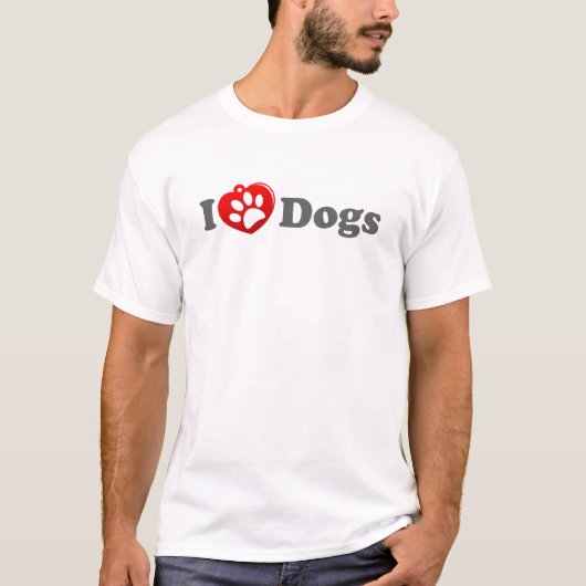 T-shirt j'aime le chien (Devant)