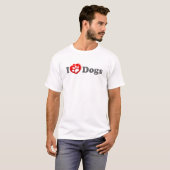T-shirt j'aime le chien (Devant entier)