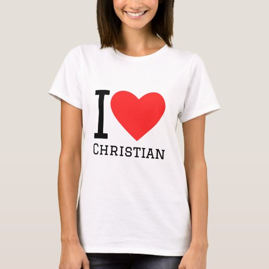 T-shirt J'aime le chrétien (Devant)