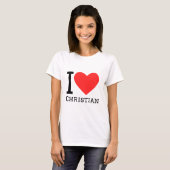 T-shirt J'aime le chrétien (Devant entier)