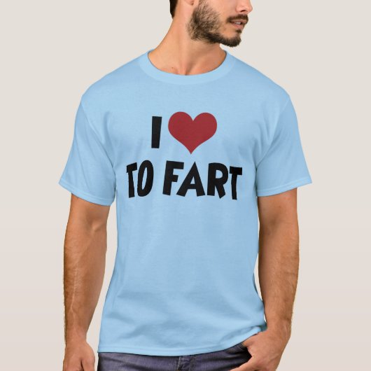 T-shirt J'aime le cœur à péter (Devant)