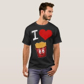 T-shirt J'aime le cœur de frites (Devant entier)