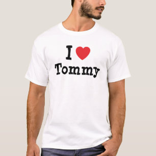 T-shirt J'aime le coeur de Tommy personnalisé