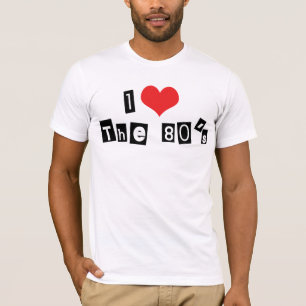 T-shirt J'aime le cœur des années 80