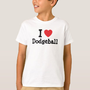 T-shirt J'aime le coeur Dodgeball personnalisé