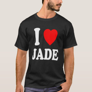 T-shirt J'Aime Le Coeur Jade mignonne Conjoint Couple Épou