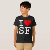 T-shirt J'aime le coeur San Francisco (Devant entier)