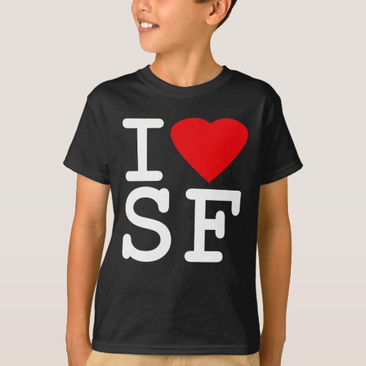 T-shirt J'aime le coeur San Francisco (Devant)