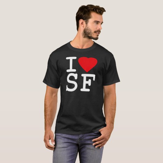 T-shirt J'aime le coeur San Francisco (Devant entier)