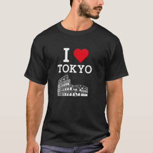 T-shirt J'aime le Colisée drôle de Tokyo Farce Blague Pran