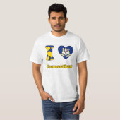 T-shirt J'aime le Connecticut (Devant entier)