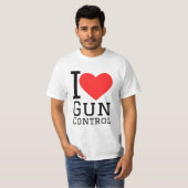 T-shirt J'aime le contrôle des armes à feu (Devant entier)