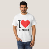 T-shirt J'aime le coucher de soleil (Devant entier)