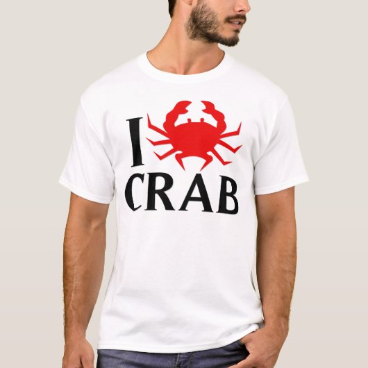 T-shirt J'aime le crabe (Devant)