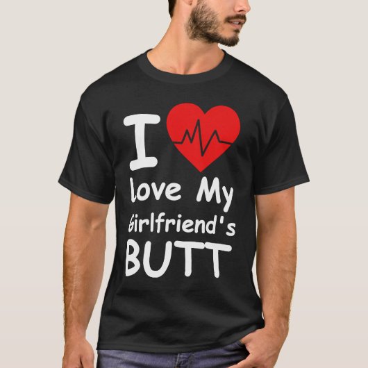 T-shirt J'aime le cul de ma copine ma copine (Devant)