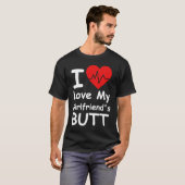 T-shirt J'aime le cul de ma copine ma copine (Devant entier)