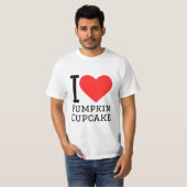 T-shirt J'aime le cupcake citrouille (Devant entier)