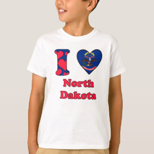 T-shirt J'aime le Dakota du Nord