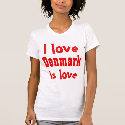 T-shirt J'aime le danmark (Devant)