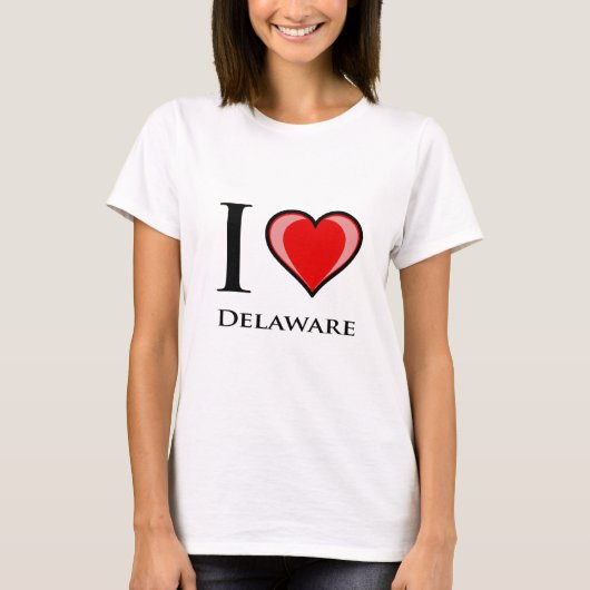 T-shirt J'aime le Delaware (Devant)