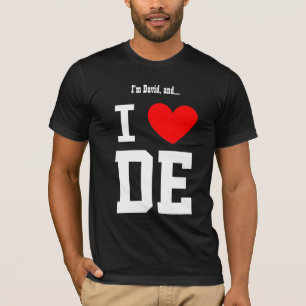 T-shirt J'aime le Delaware ou n'importe quelle ville ou