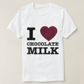 T-shirt J'aime le design de lait chocolaté