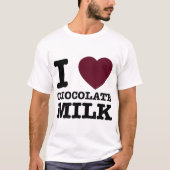 T-shirt J'aime le design de lait chocolaté (Devant)