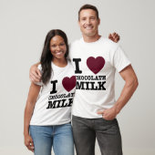 T-shirt J'aime le design de lait chocolaté (Unisexe)
