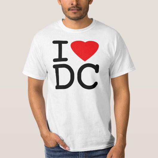 T-shirt J'aime le District de Columbia de DC de Washington (Devant)