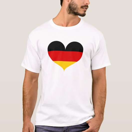 T-shirt J'aime le drapeau allemand (Devant)