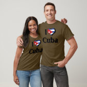 T-shirt J'aime le drapeau de Cuba (Unisexe)