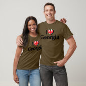 T-shirt J'aime le drapeau de Géorgie (Unisexe)