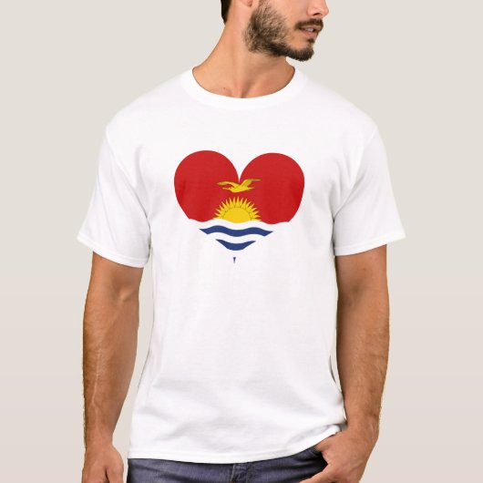 T-shirt J'aime le drapeau de Kiibati (Devant)