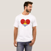T-shirt J'aime le drapeau de Kiibati (Devant entier)