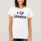 T-shirt J'aime le drapeau de la Grèce (Devant)