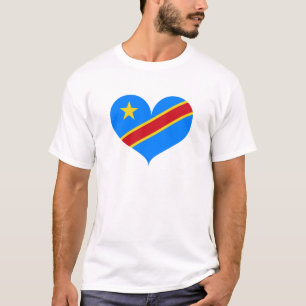 T-shirt J'Aime Le Drapeau De République Démocratique Du Co