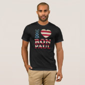 T-shirt J'aime le drapeau de Ron Paul (Devant entier)