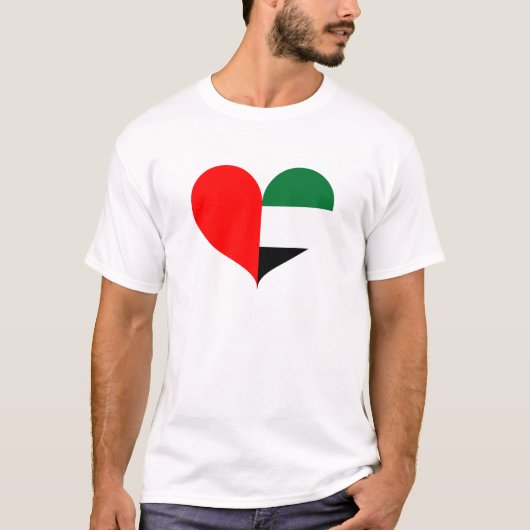 T-shirt J'aime le drapeau des EAU (Devant)