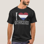 T-shirt J'aime le drapeau des Pays-Bas (Devant)