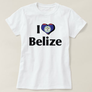 T-shirt J'aime le drapeau du Belize